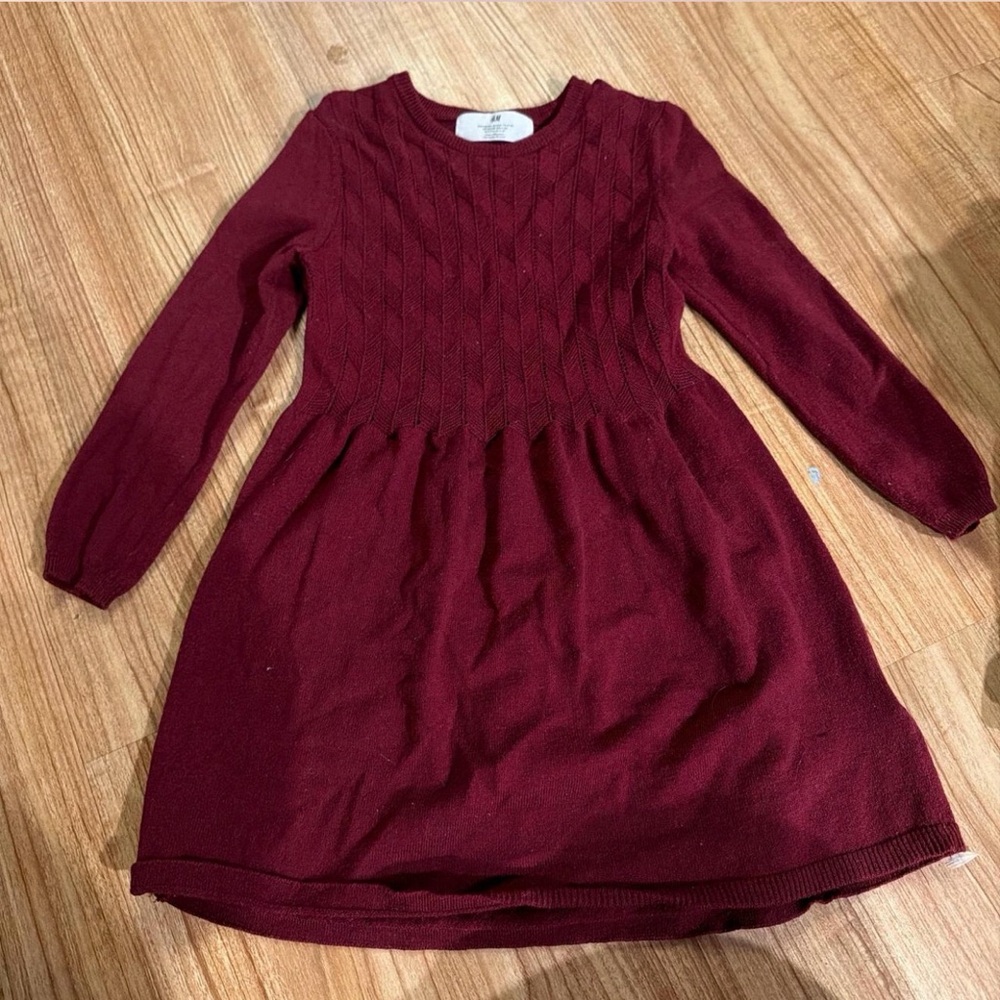H&M Burgundy Kids Casual Dress
